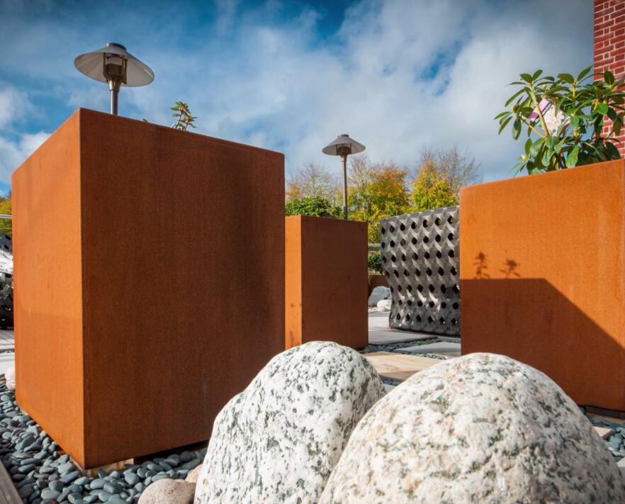 墨竹工卡锈钢板花箱